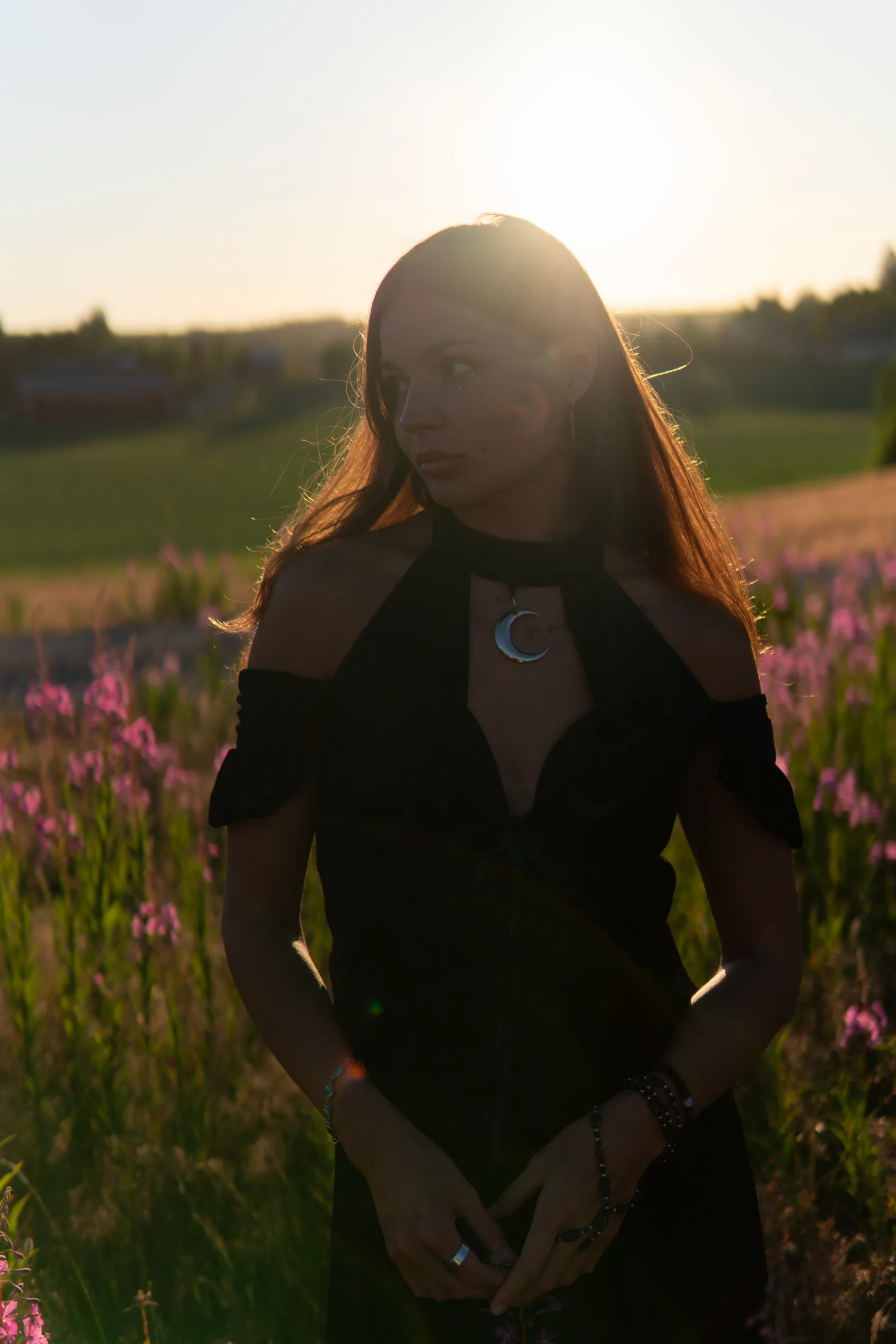 Outdoor sunset - field location