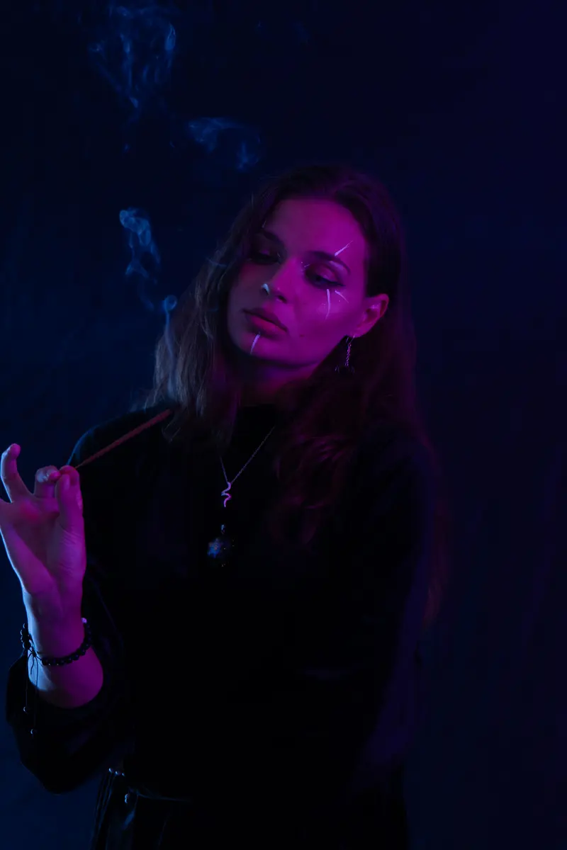 Creative lighting - blue and pink tones